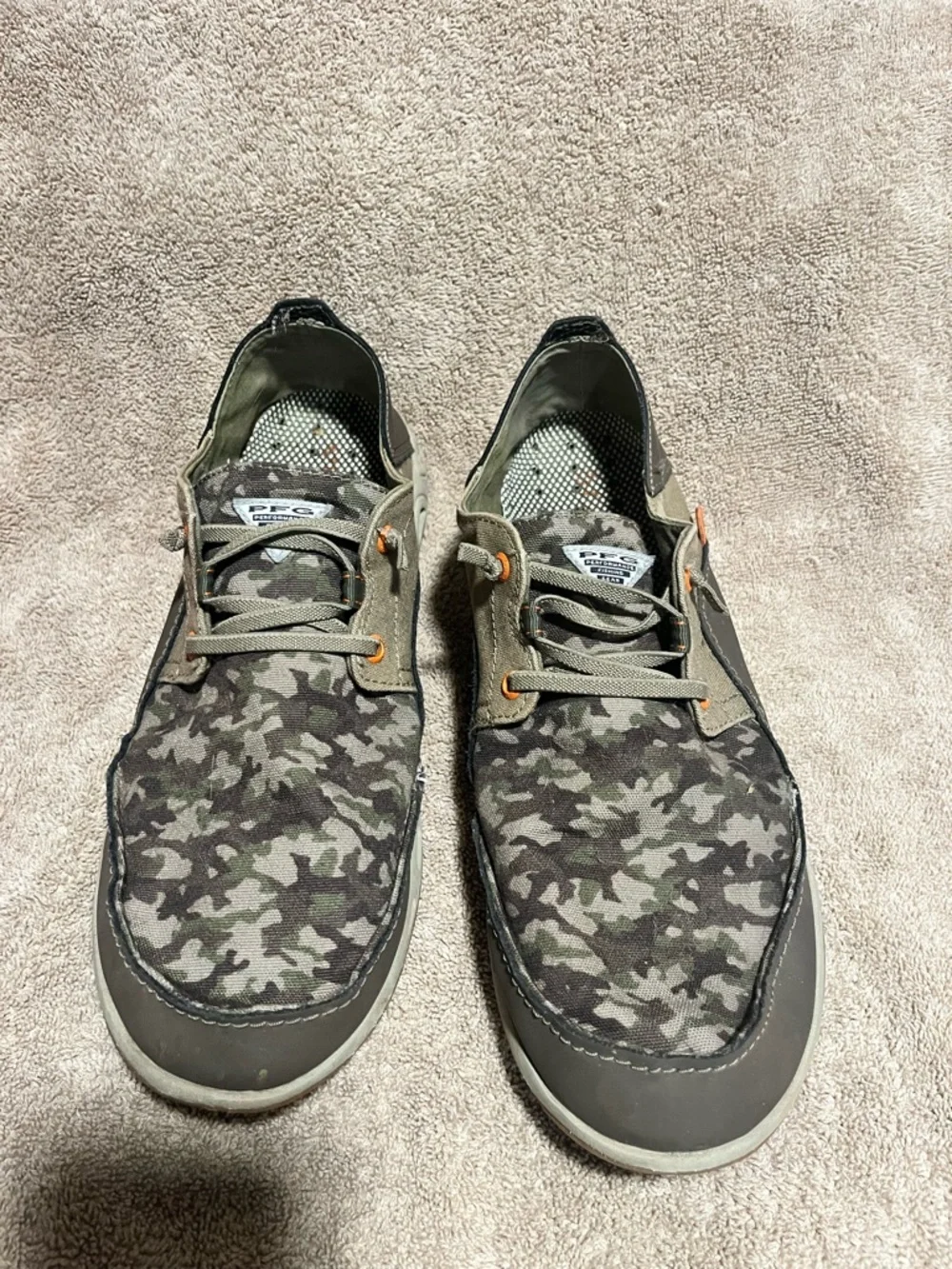 Columbia PFG Camo Bahama Vent Relaxed Men's Size 12 Fishing Hunting Boat Shoes - Picture 1 of 7